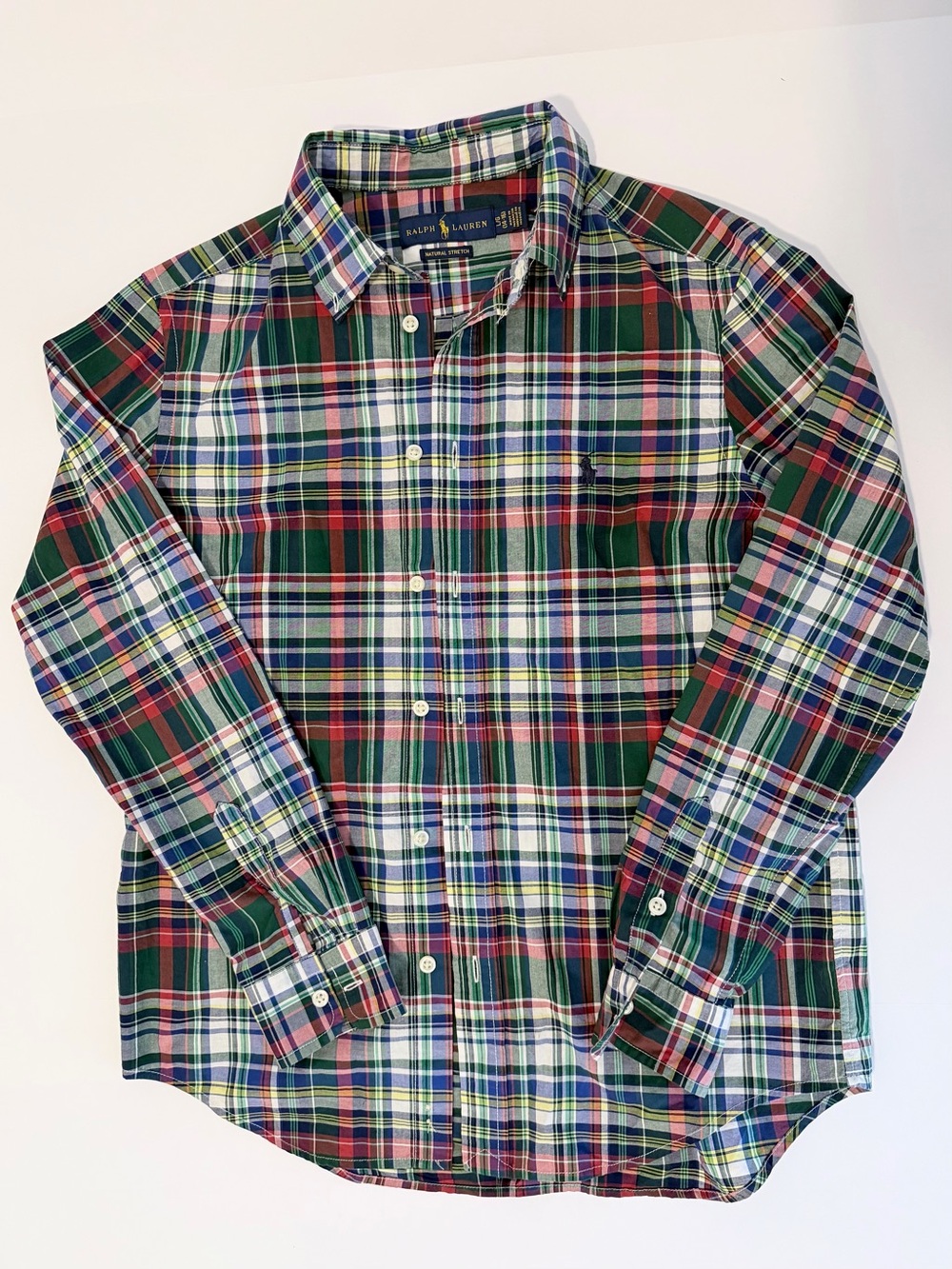 Boys Ralph Lauren Polo Plaid Button-Down Shirt Size L 14-16